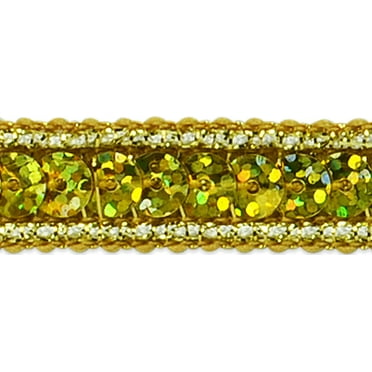 Red Expo International 1-1//4-Inch 3-Row Starlight Hologram Stretch Sequin Trim Embellishment 20-Yard